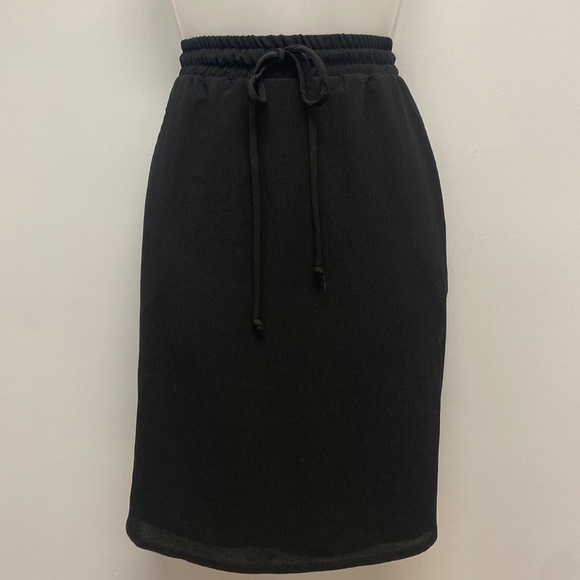 Gibson Women’s Black Elastic & Drawstring Skirt - Picture 1 of 7